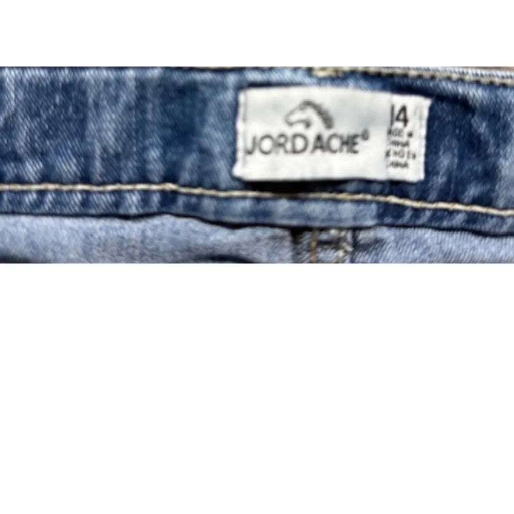Jordache Girls Floral Denim Shorts Size 14